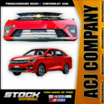 Parachoques Completo / con neblineros / Rojo Chevrolet Sail