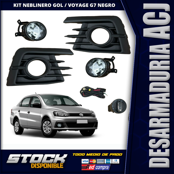 Kit Neblineros / Voyage / Gol G7 Tapas Negras