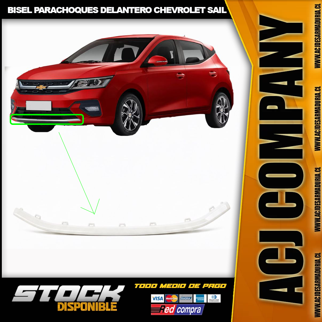 bisel Bisel Parachoques Chevrolet Sail / Sin pintura / No Cromado - Imagen 1