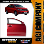 Puerta Delantera Der Chevrolet Sail Sedan 2024 2025 26 Roja Delantera Derecha Rojo (Usado)