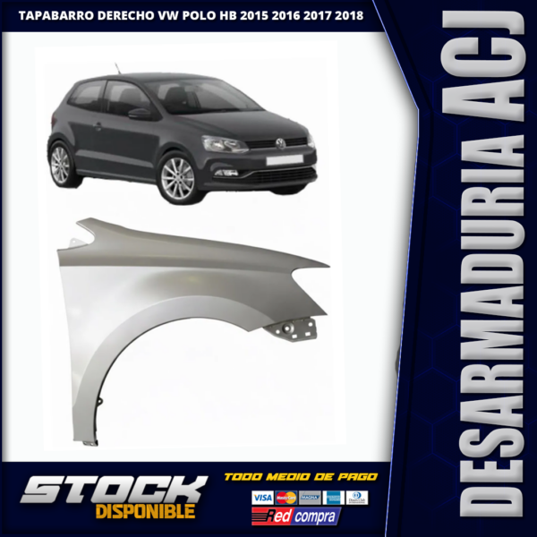Tapabarro Derecho Vw Polo Hb 2015 2016 2017 2018