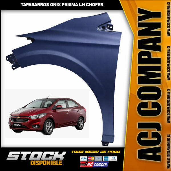 Tapabarros Onix Prisma Lh chofer desde el 2016 al 2020