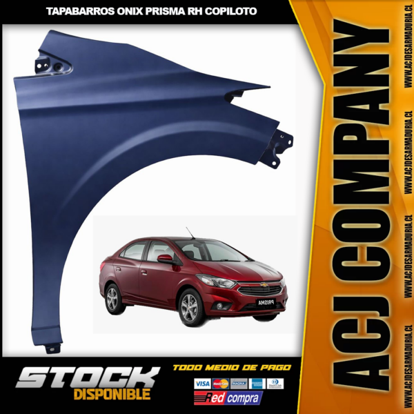 Tapabarros Onix Prisma Rh Copiloto desde el 2016 al 2020