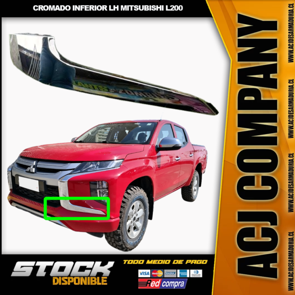Cromado Inferior Lh Mitsubishi L200