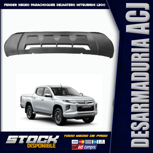 Fender Negro Delantero Mitsubishi L200