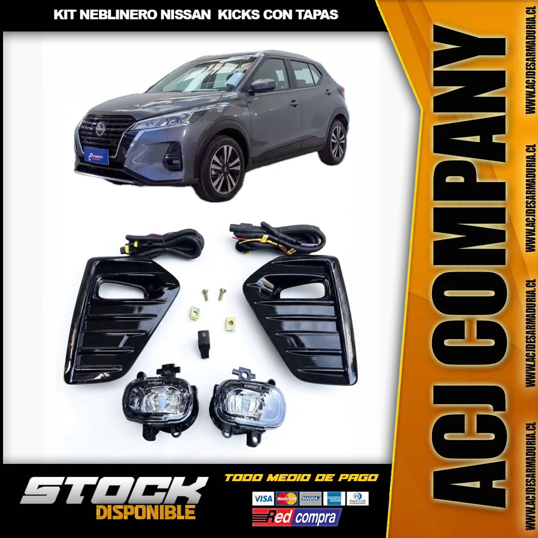 nissan con tapas Kit De Neblinero Nissan Kicks Con Tapas - Imagen 1