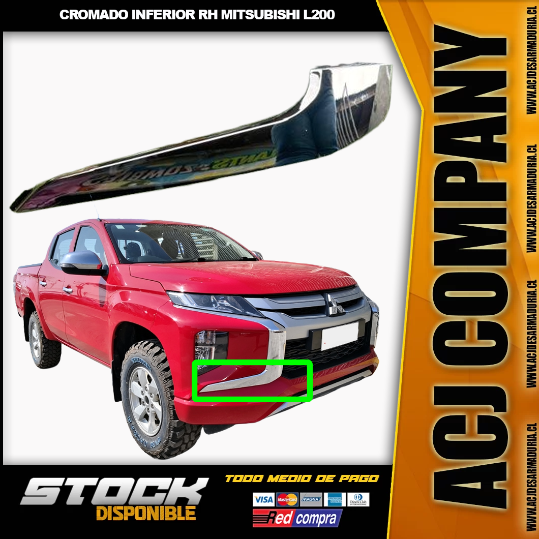 rh l200 Cromado Inferior Rh Mitsubishi L200 - Imagen 1