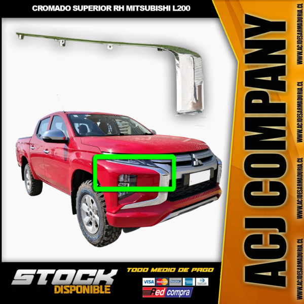 Cromado superior Rh MITSUBISHI L200