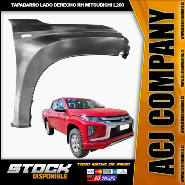 Tapabarro Lado derecho RH MITSUBISHI L200