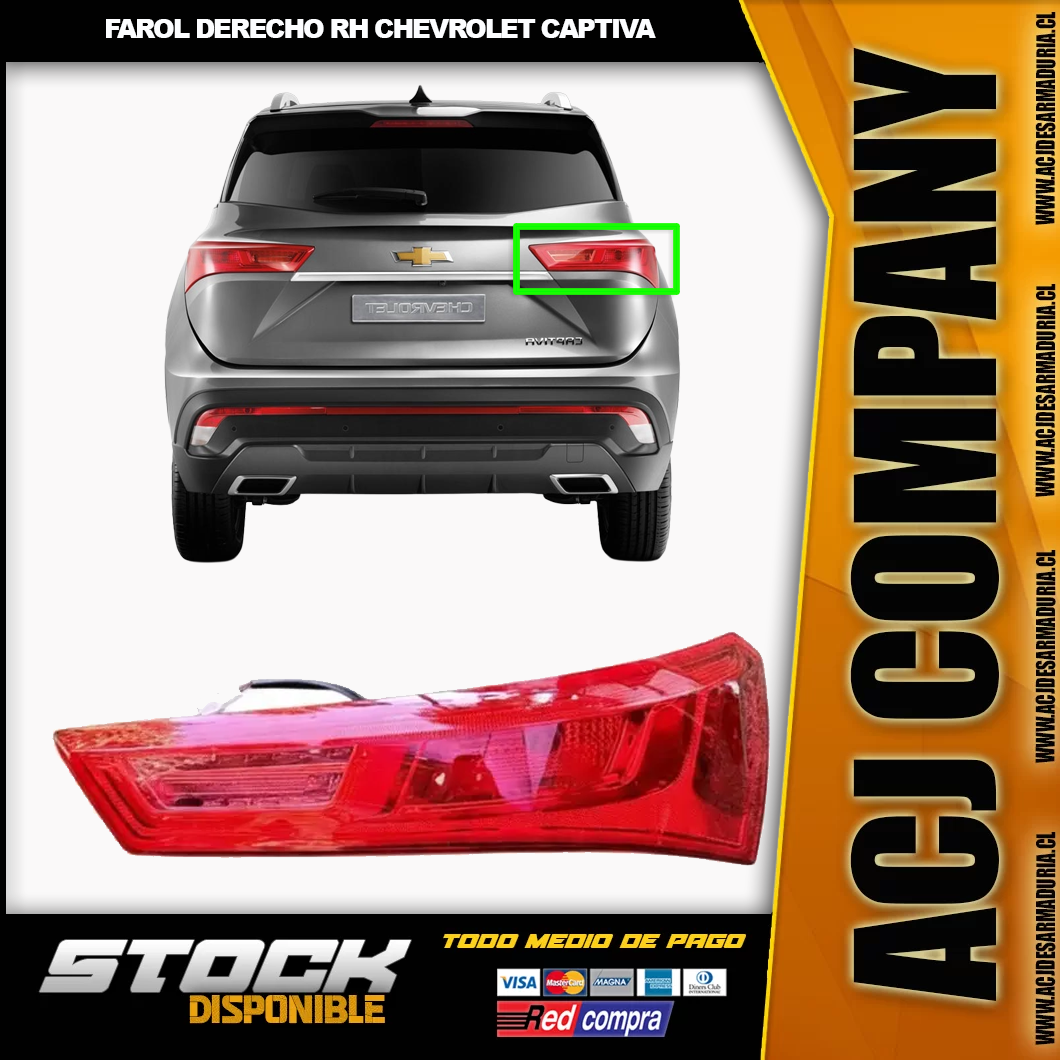 derecho Farol Trasero chevrolet captiva RH / Derecho 2019 A 2023 - Imagen 1