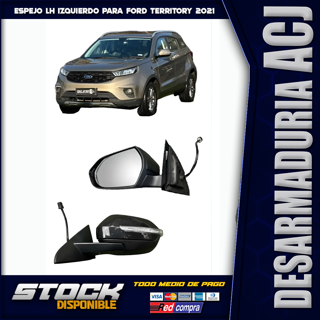 espejo ford lh Espejo LH / Izquierdo Ford Territory 2021 / 2023 - Imagen 1
