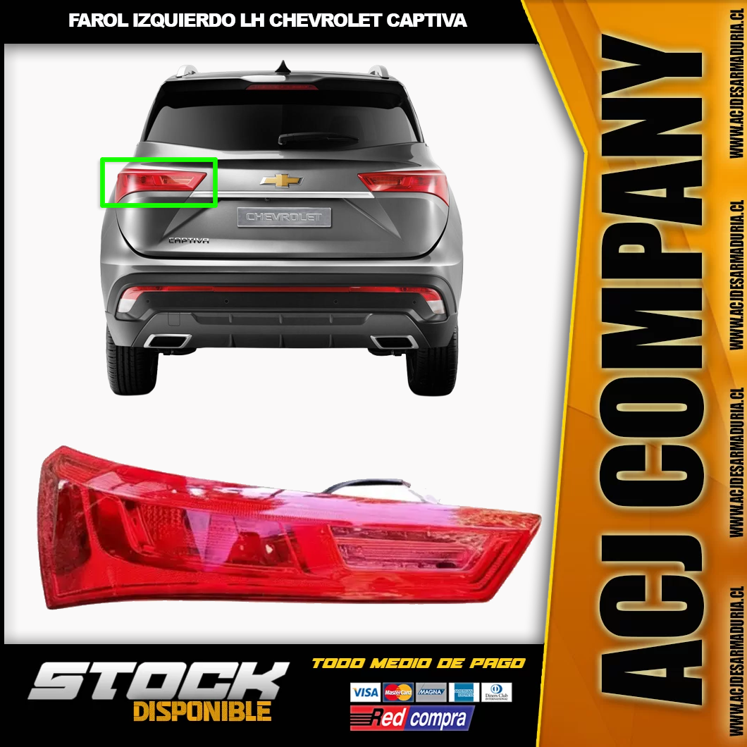 farol lh Farol Trasero chevrolet captiva LH / Izquierdo 2019 A 2023 - Imagen 1