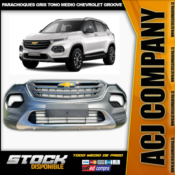 Parachoques Chevrolet Groove / Gris Mediano / Premier / LTZ / Hasta el 2025