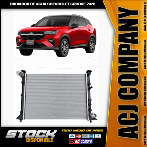 Radiador de Agua Chevrolet Groove 2026