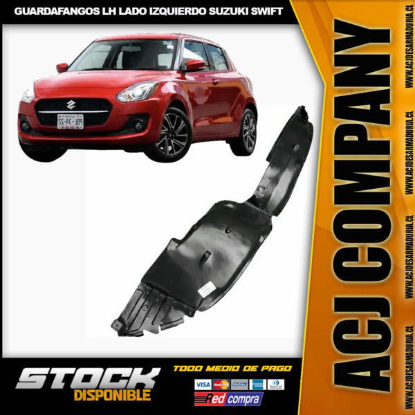 Guardafangos Suzuki Swift lado Izquierdo LH