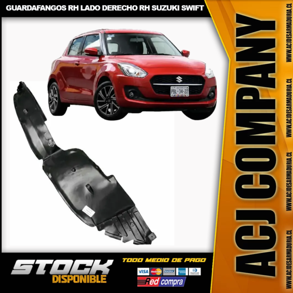 Guardafangos Suzuki Swift lado derecho RH